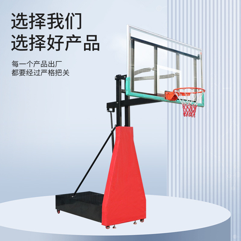 成人篮球架户外可移动平箱篮球架框架青年学校金属篮球可升降