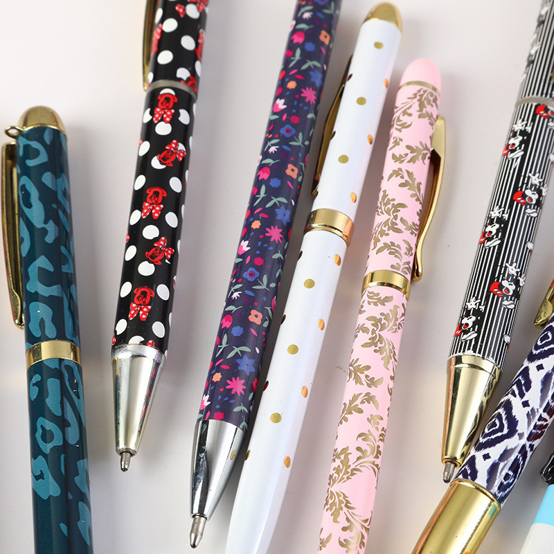 厂家花膜金属圆珠笔热转印宝珠笔签字笔商务会议办公中性笔印logo