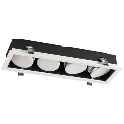 led筒孔灯商铺轻奢内嵌式大厅高显指四头个性三色变光斗胆盒子灯