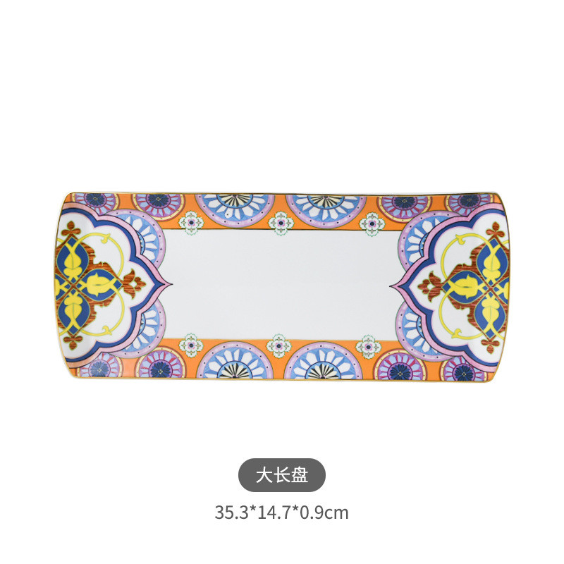 轻奢四件套风骨瓷餐具套装陶瓷家用盘子餐具面碗饭碗盘子现代套装