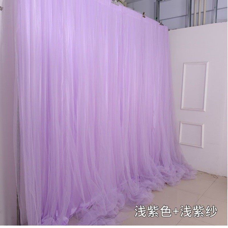 婚庆背景纱幔结婚用品生日背景装饰舞台背景布背景墙直播幕布包邮