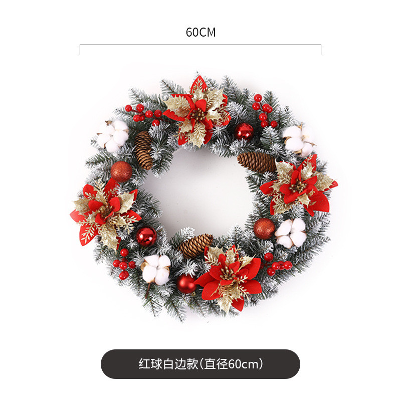 花环新款圣诞节装饰品手工仿真厂家直销门挂橱窗装饰道具花圈