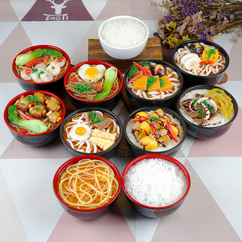面条模型diy美食假食物摆件橱窗装饰道具玩教具假饭菜网罗加