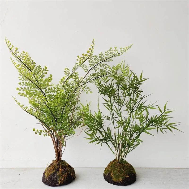 仿真蕨叶竹子植物蕨类盆栽新中式家居客厅店铺造景店铺装饰摆件