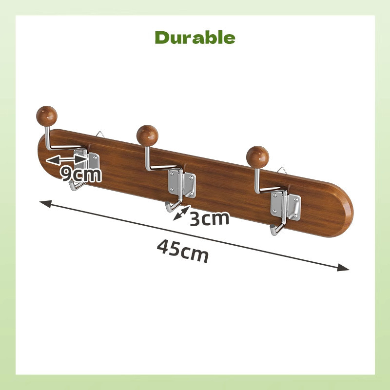 实木挂衣钩打孔入户门挂钩门后挂衣架墙上试衣间衣服衣帽钩子批发