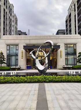 园林景观户外大型不锈钢雕塑定制售楼部装置城市建筑工程广场雕塑