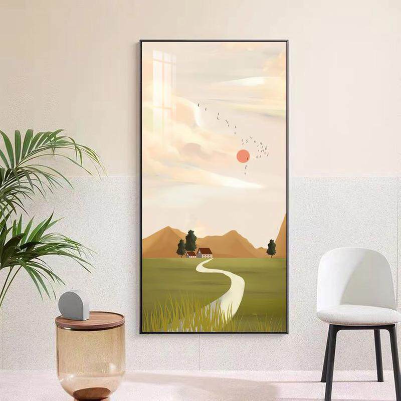 北欧小清新玄关装饰画挂画入户走廊过道现代简约酒店壁画一帆风顺