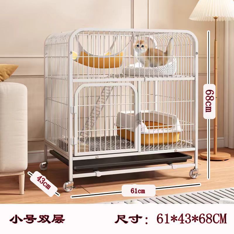 猫笼家用室内猫厕所一体式超大自由空间双层笼子不占地猫咪猫别墅