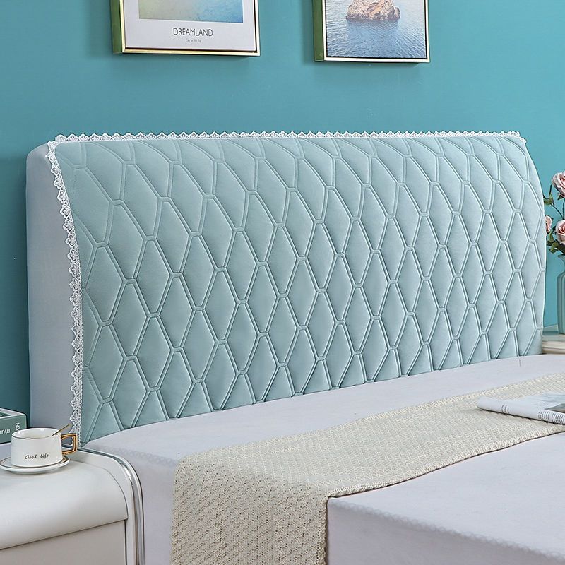 2o6x加厚夹棉床头罩加厚床头套实木软包欧式布艺防尘罩床头全包保