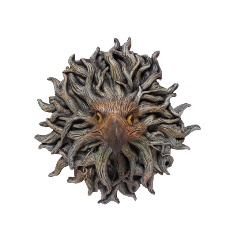 新款树脂树根鹰头挂件树挂壁挂花园户外园林现货仿真动物雕像装饰