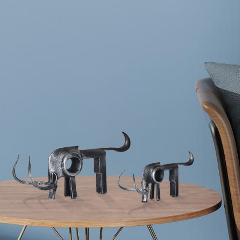 北欧抽象家居饰品摆设个性创意动物摆件客厅样板间书房桌面装饰品