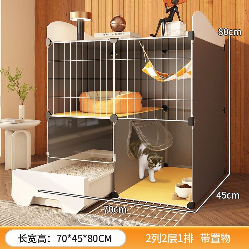 猫笼子家用带猫砂盆一卫一体一室一厅猫厕所室内小户型不占地猫窝