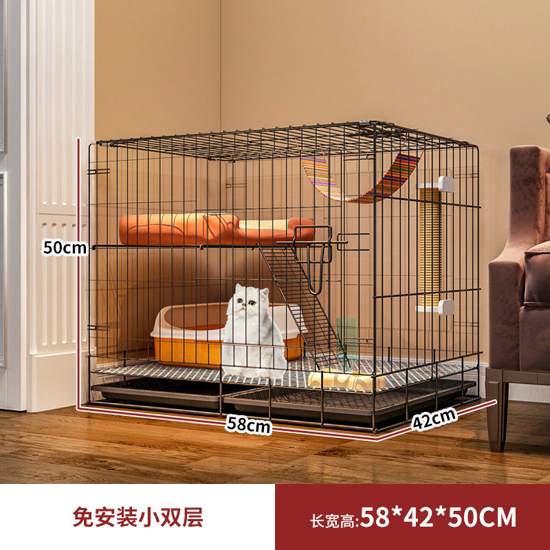 猫笼家用室内宠物猫自由空间猫笼子加粗加固加厚带厕所小猫超大舍