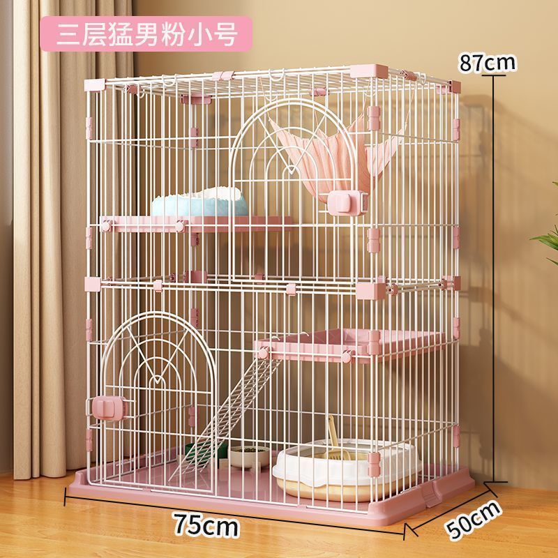 猫笼子带室内别墅幼猫屋超大号自由空间双层三层家用厕所一体猫舍