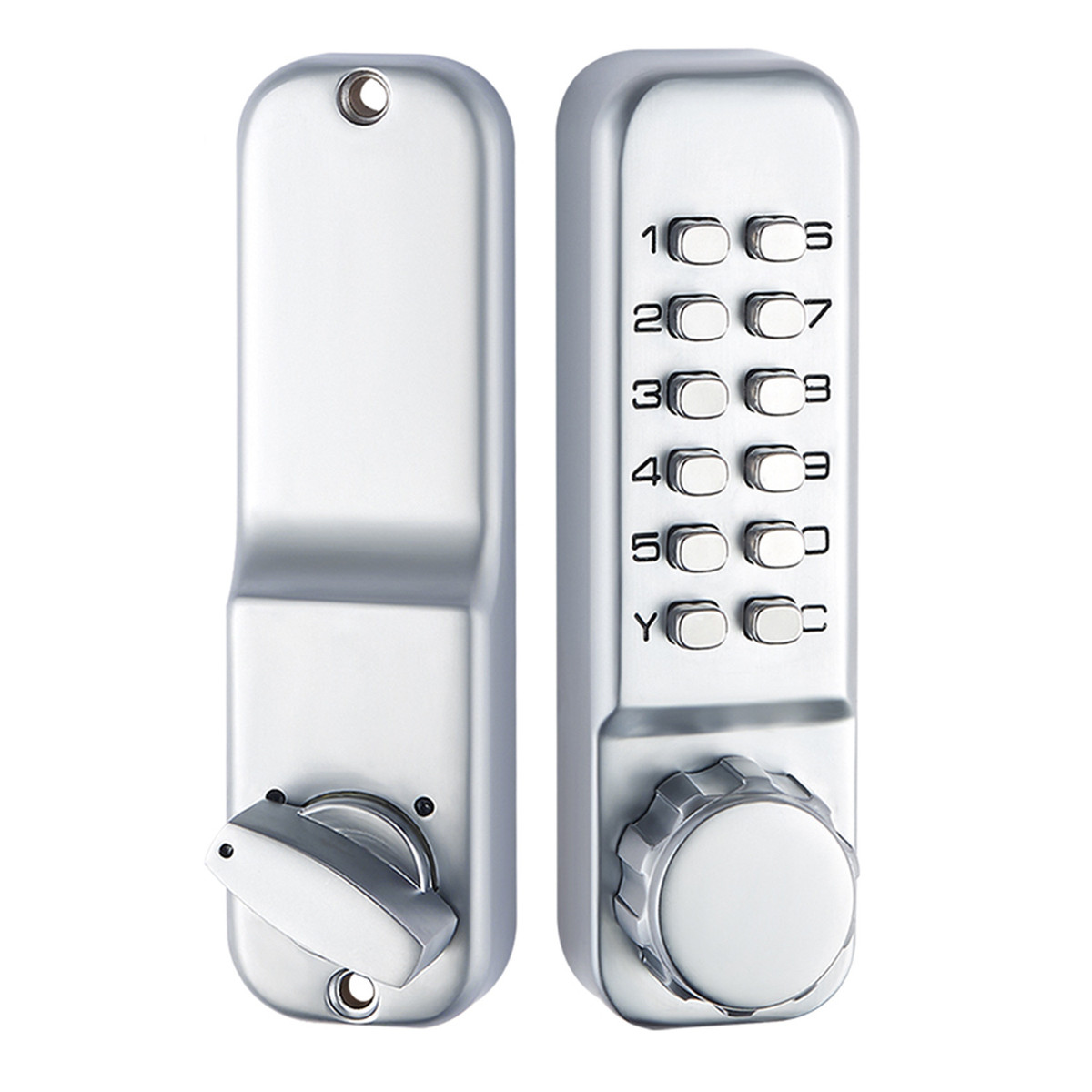 机械密码锁木门锁门双开门双向办公室手动上锁户外防水横栓院子门