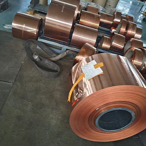 供应纯紫铜接地铜片电镀铜带t2铜带紫镀银0.1mm软态镀锡紫铜带