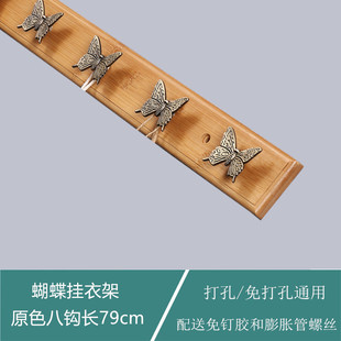 挂钩挂衣架壁挂墙上卧室玄关衣架蝴蝶免打孔墙壁挂衣钩衣 4txn中式