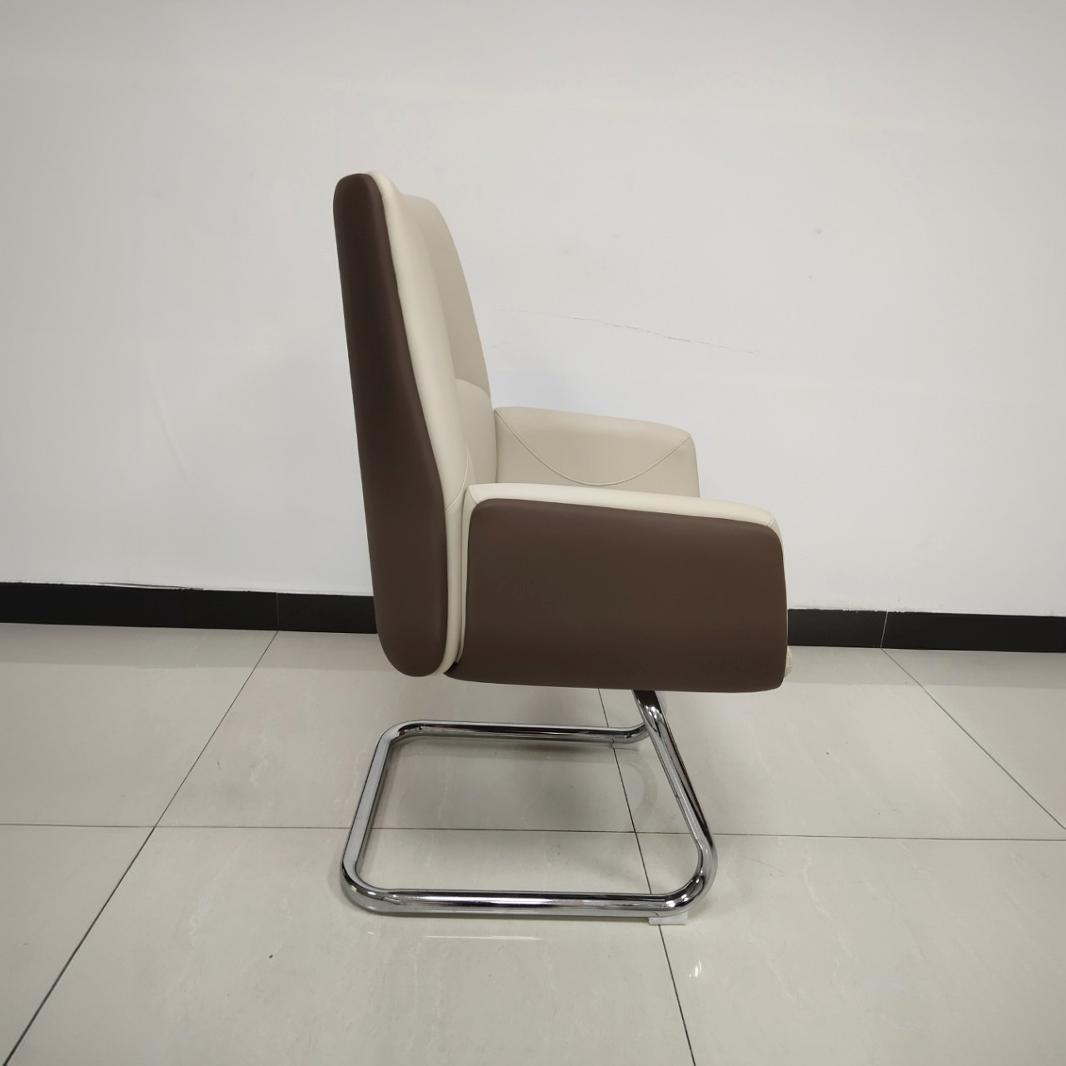 热销会议室脚固定电脑办公皮椅子老板职员接待会客洽谈椅现代简约