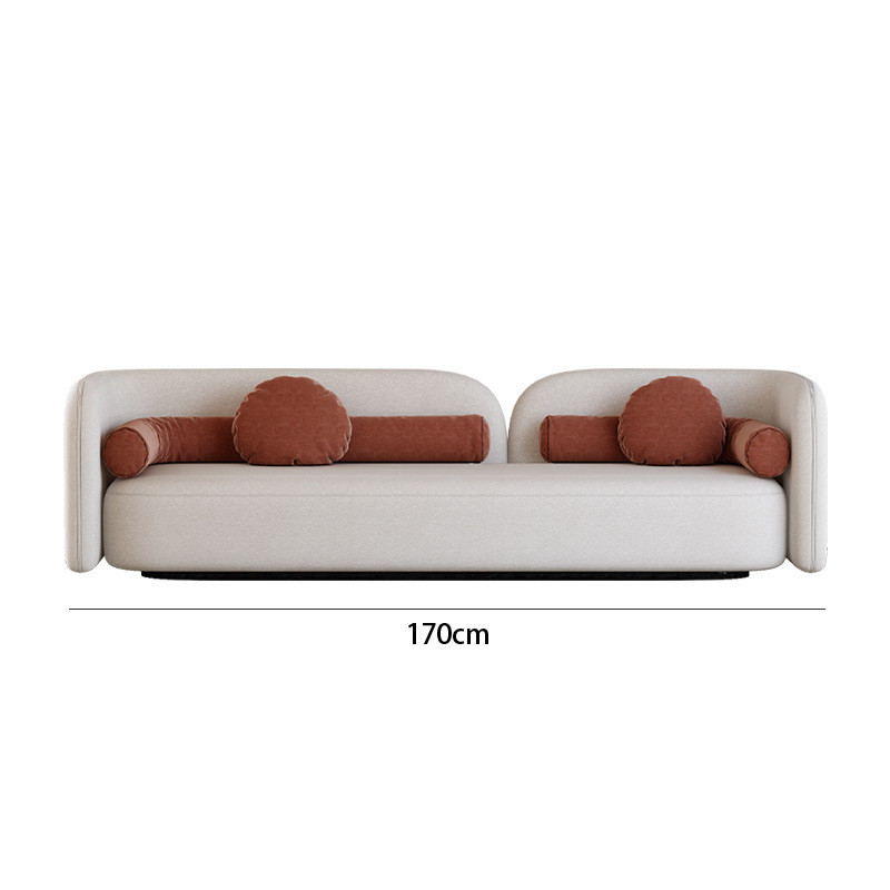 奶油风美容院休息区美甲店影楼婚纱店会客沙发洽谈接待沙发桌椅