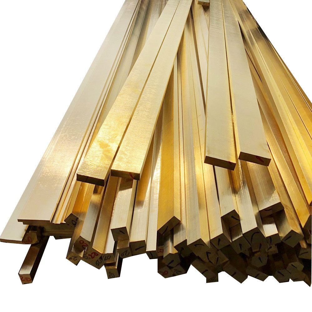 h59 c26800黄铜板排 条六角棒 方棒装饰黄铜条 10*100黄铜扁实心