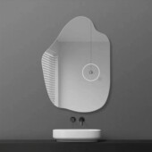 普通浴室镜云朵异形穿衣镜花朵浴室镜打孔