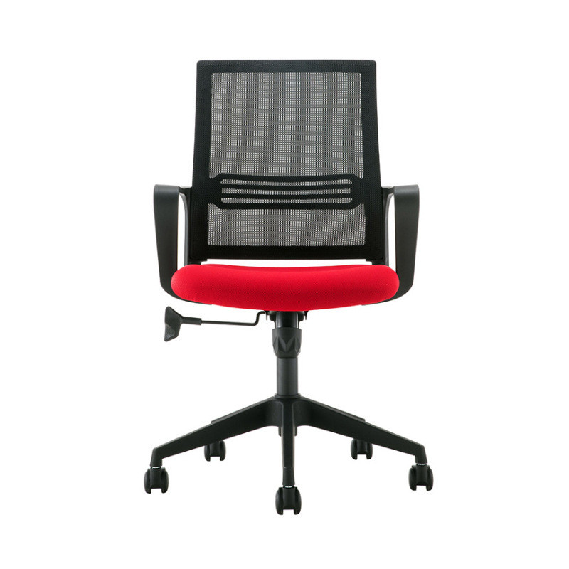 旋转升降家用电脑椅黑色办公椅简约弓形宿舍椅网布椅子商务职员椅
