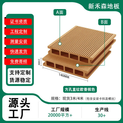 塑木地板室内户外庭院露台阳台二代共挤防腐木塑防水地板厂家直销