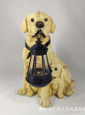 户外庭院狗狗太阳能灯创意摆件动物装饰品花园雕塑