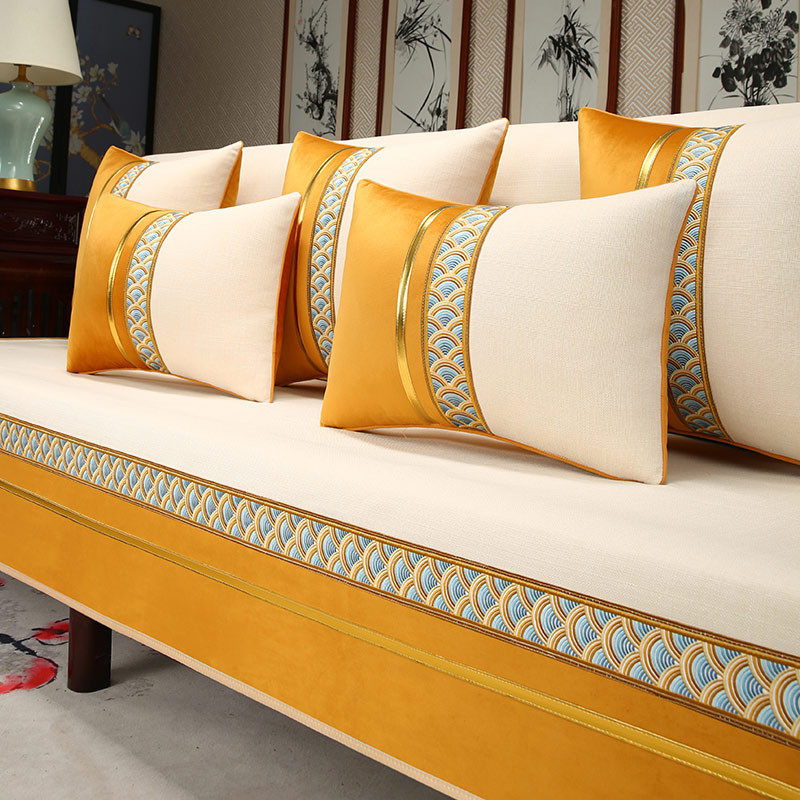 沙发垫防滑套罩轻奢高级感新中式红木沙发坐垫盖布万能靠背巾盖巾