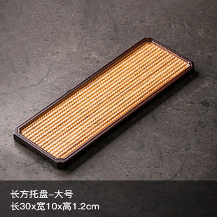 重小型复古席面茶盘功夫茶具干泡盘竹茶台家用茶托盘单层壶承果盘