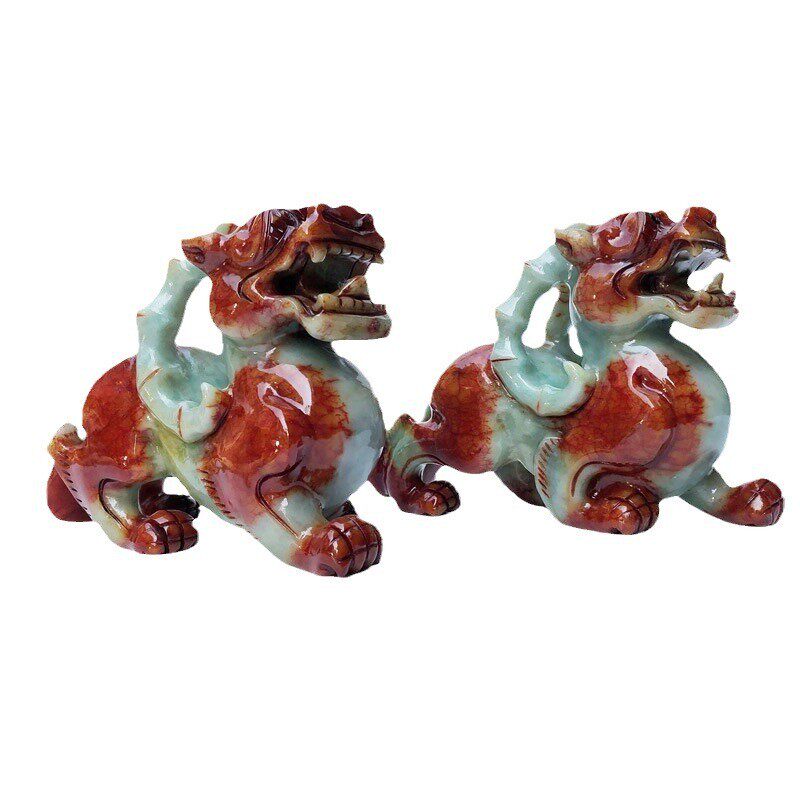 钰程本命年玉器20厘米貔貅摆件皮丘办公开张新店铺开业桌面摆放