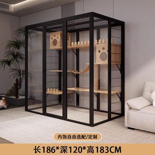 全景猫别墅家用猫舍超大空间猫咪房子玻璃豪华猫屋宠物定制展示柜