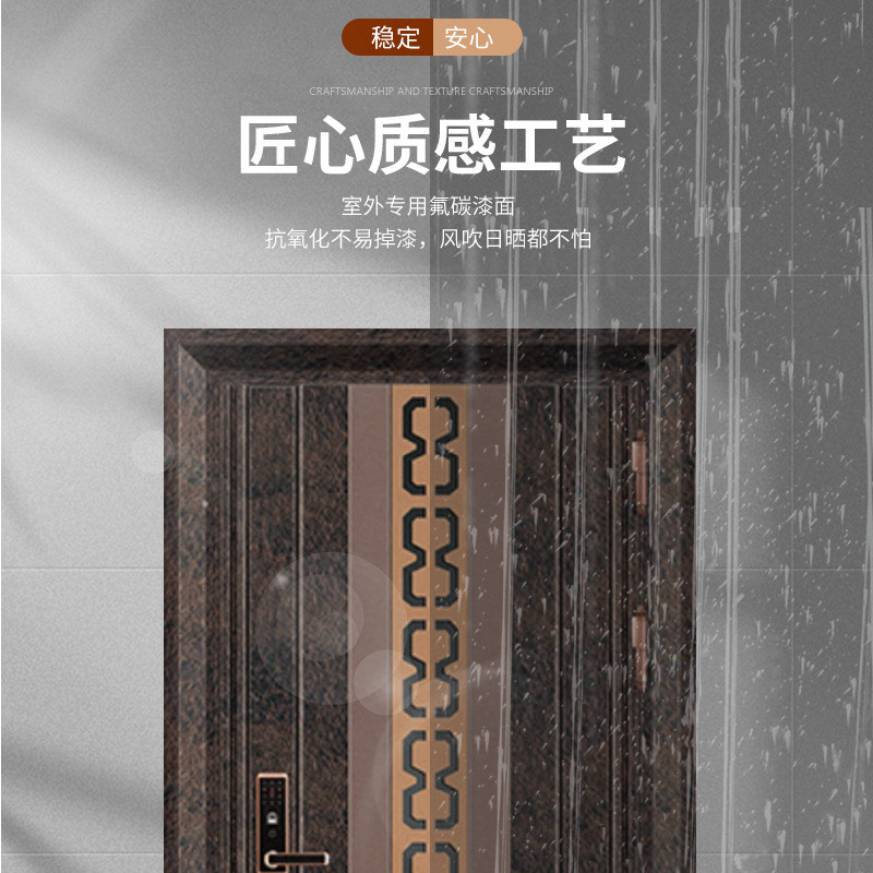 直销智能锁不锈钢韩式门高端防盗门别墅庭院单双开入户大门