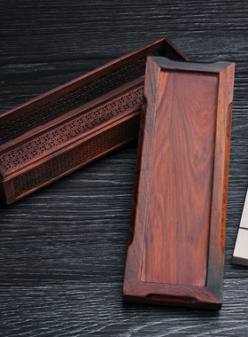 厂家禅意木制品卧香盒大红酸枝镂空香炉香插工艺品炉线香批发