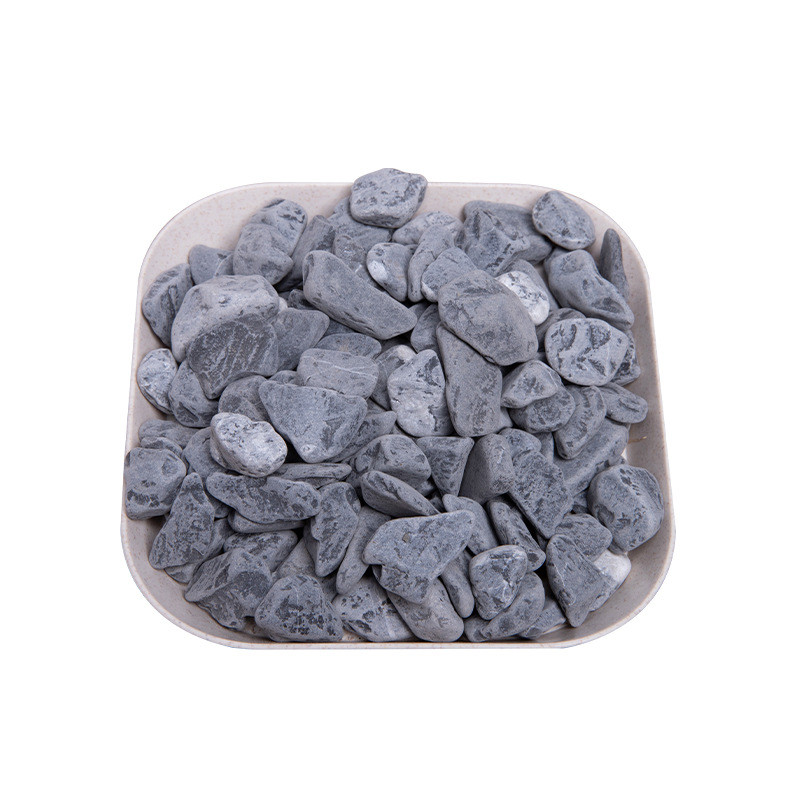 灰色砾石水磨石建筑厂家碎石子铺路灰色水洗石山水造景洗米石小