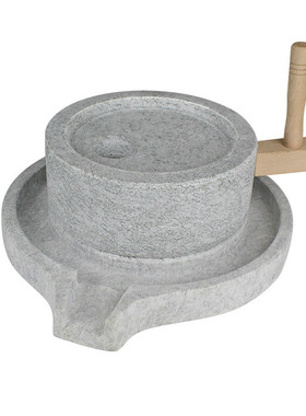 家用手动老式复古磨盘豆浆机手推青石石磨家用小型小石磨石磨手工