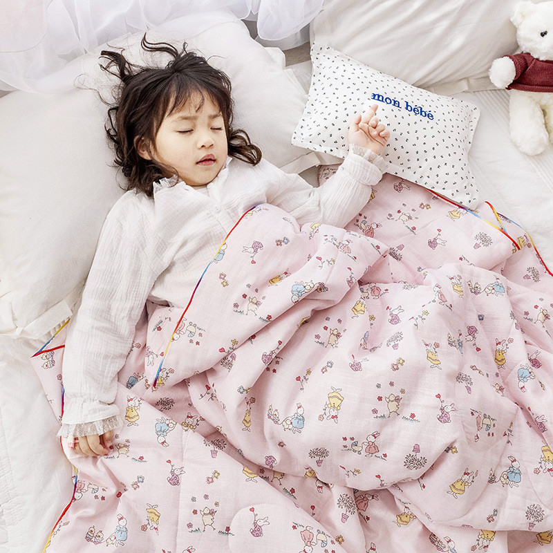 2022新款60s全棉宝宝ins空调被子夏季儿童夏凉被幼儿园盖被批发