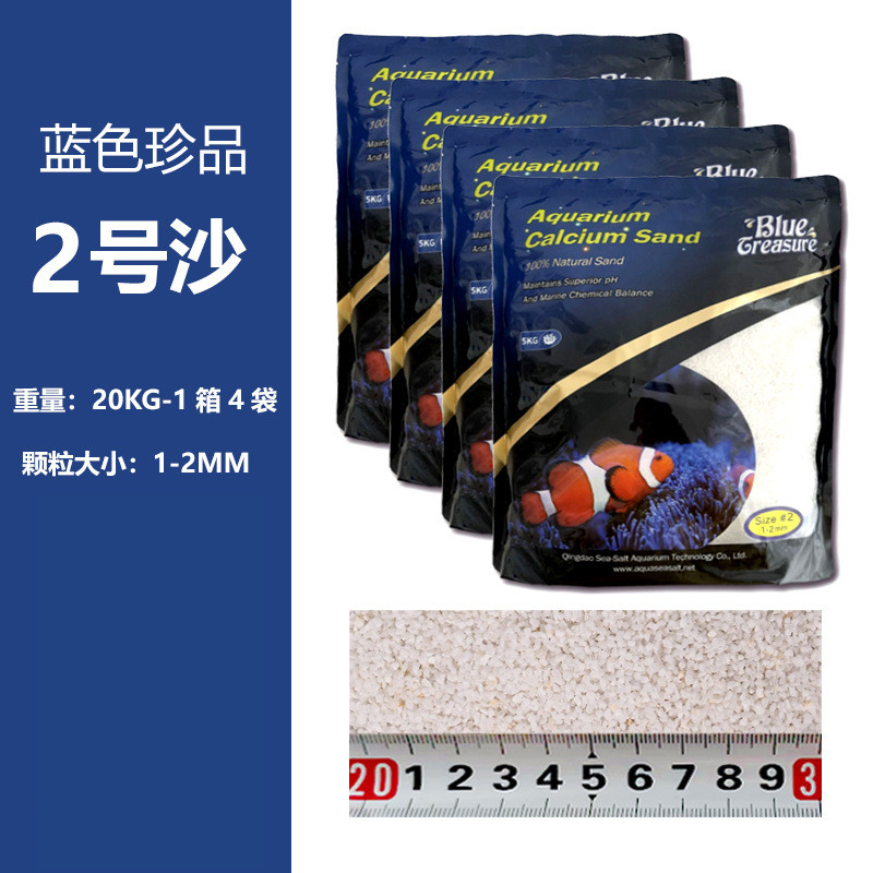 蓝色珍品海砂海缸造景号12345海沙菲律宾沙珊瑚砂海砂