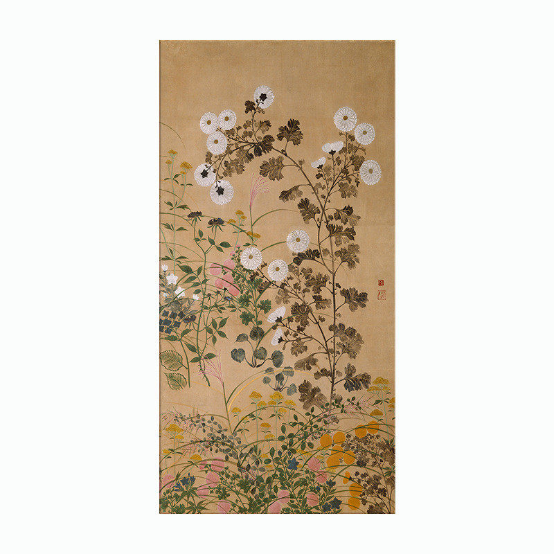 《花语》高级感复古中国风客厅玄关装饰画现代美式法式书房卧室挂