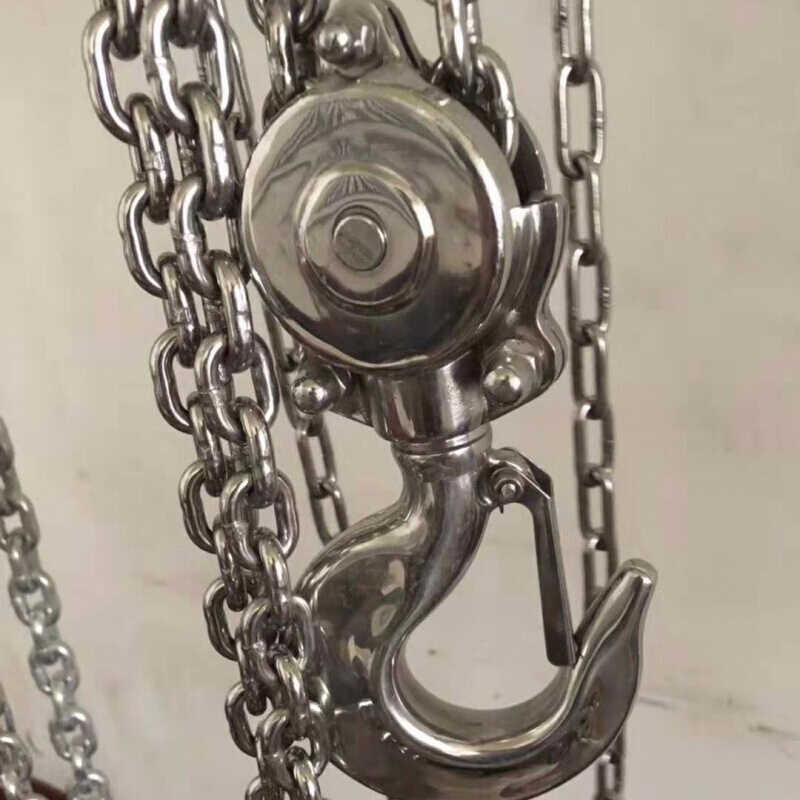 304不锈钢手拉葫芦圆形防腐防锈小型1吨3吨5吨6m半不锈钢手动葫芦