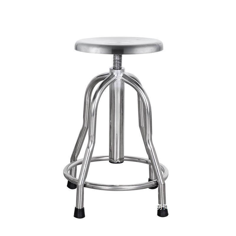 热销加厚不锈钢螺旋升降椅手术室转椅吧台实验室PU面软凳面靠背升