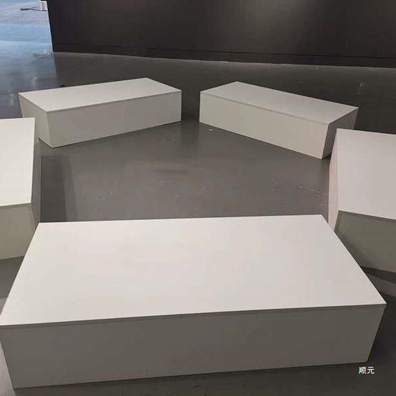 木质模特底座展示台脚踩台子直播橱窗正方形服装店站台展示人直销