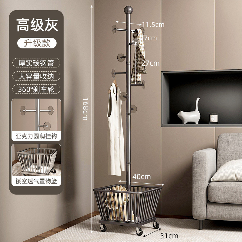 衣架落地卧室可移动小型挂衣架衣帽架房间衣服挂架床边不占地家用