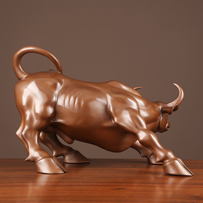 热销艺品江山纯紫铜24#工艺品牛铜牛店铺开业室内桌面摆件华爆品