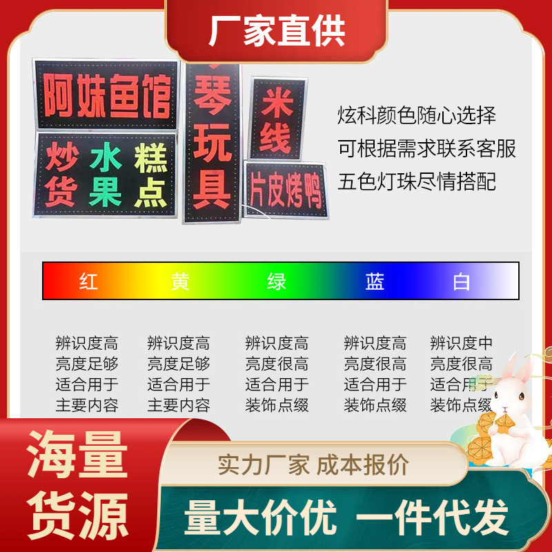 led电子灯箱广告牌挂墙式双面落地招牌订制发光悬挂移动户外防水