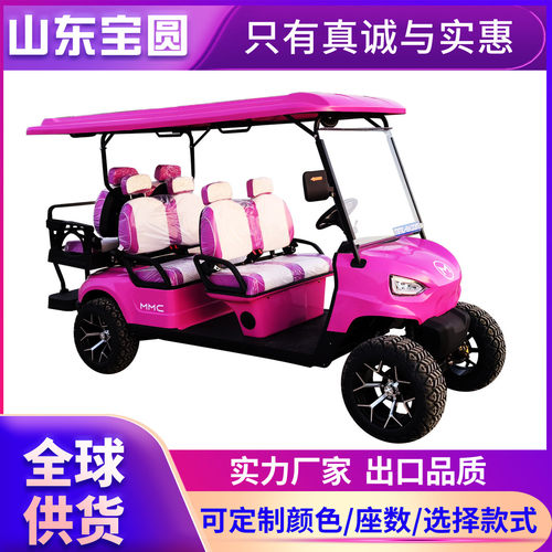 外贸货源4-6座电动四轮高尔夫球车酒店车接待民宿景区旅游观光车