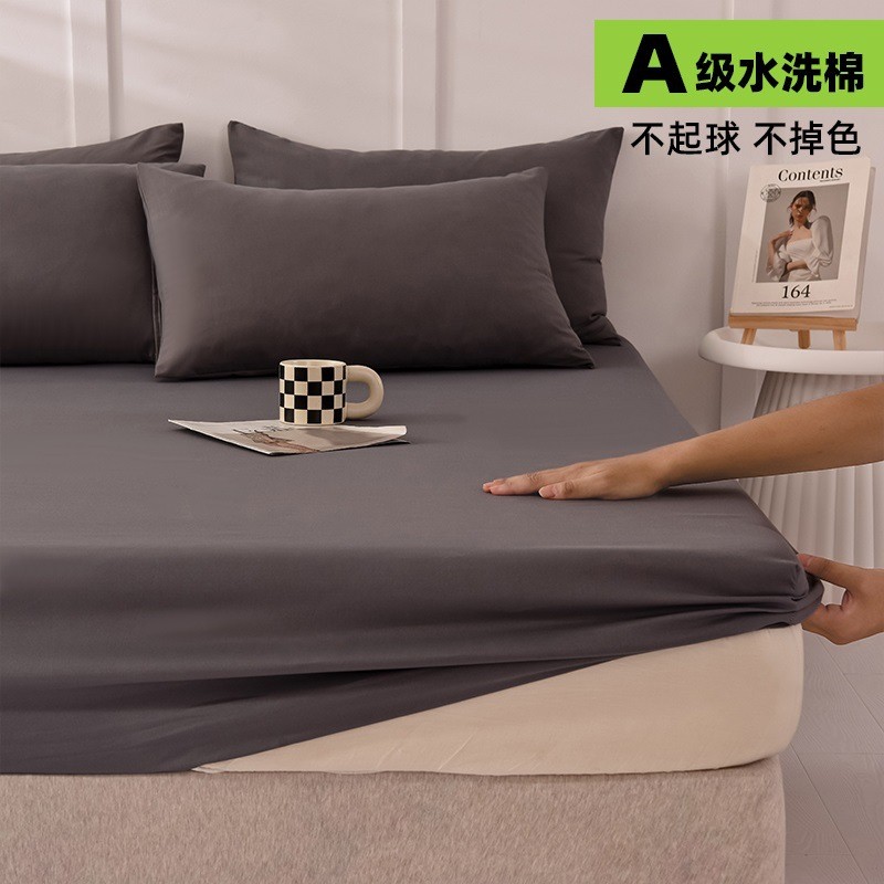 床笠单件护罩水洗棉床套罩2024新款床单全包席梦思床垫防尘保防滑