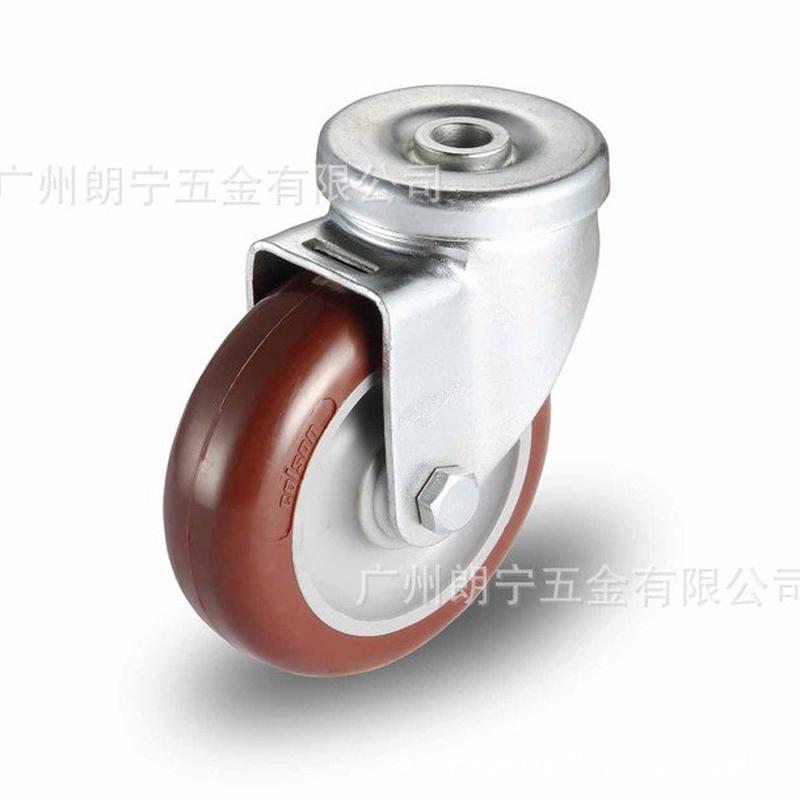 钉3寸万向轮聚氨酯轮子空芯柳厂家直销全向脚轮