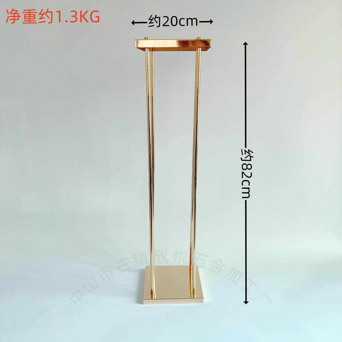 婚庆铁艺花架金色四方盒几何路引新款婚礼堂装饰布置现代家居摆件