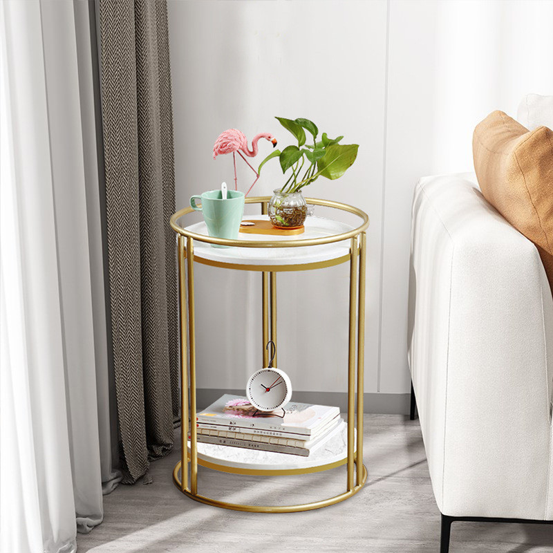 轻奢简约现代沙发边几边柜客厅角几大理石茶几床边床头可桌移动